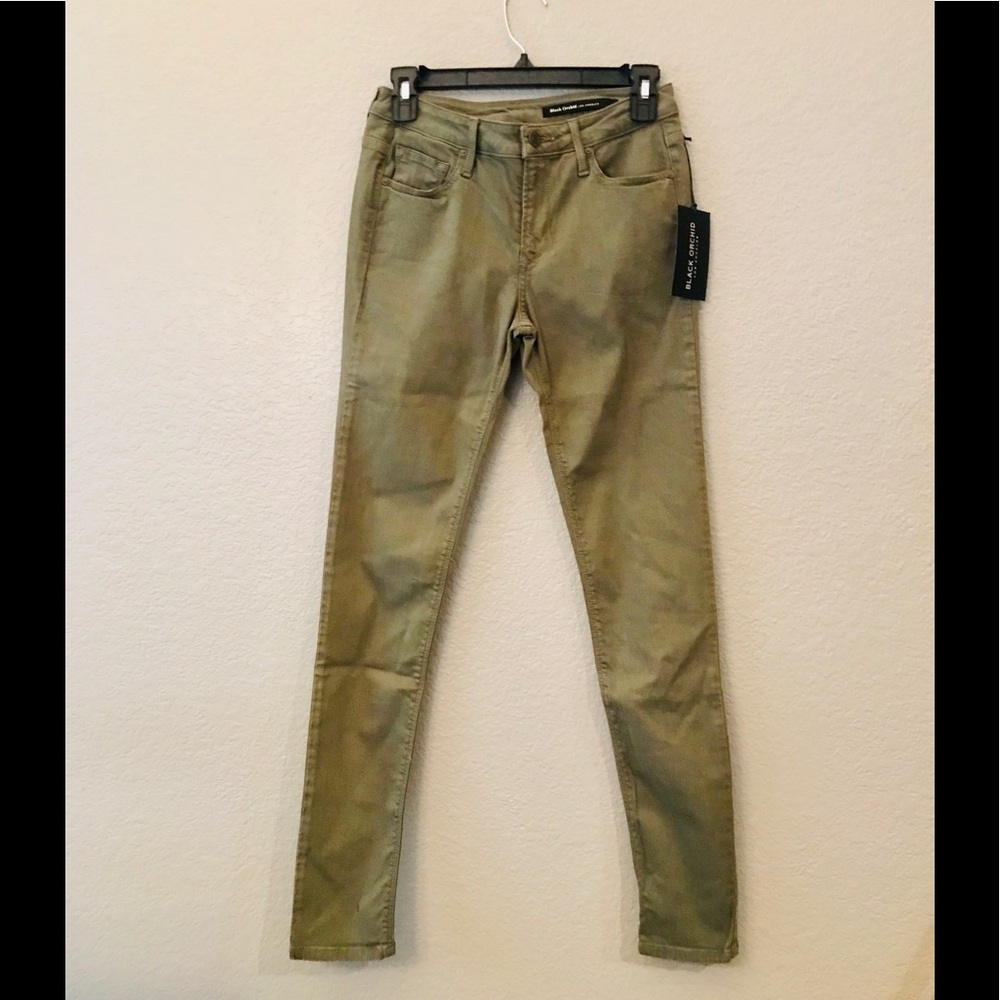 Black Orchid Olive Skinny Jeans